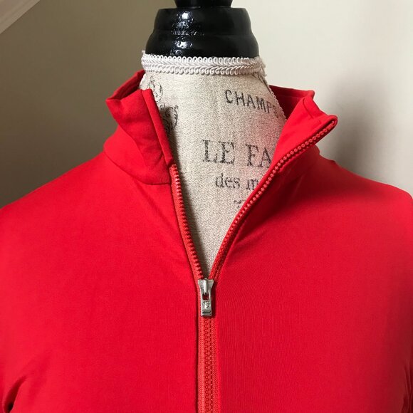 Fulsap Gemini 1/4 Zip Pullover Womens XL Red Base Layer Power Stretch Mock Neck - Picture 5 of 13